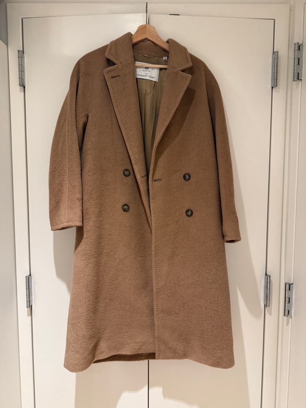 Aritzia Babaton The Slouch Coat in Wool / Camel Hair Blend